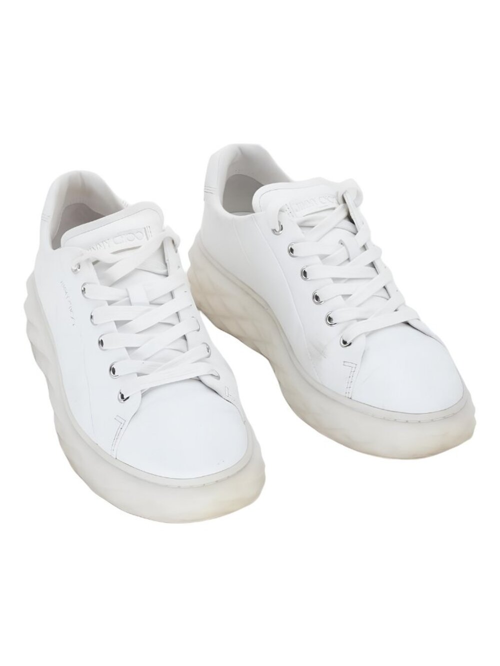 Jimmy Choo Diamond Light Maxi Sneakers White Platform EU 37.5